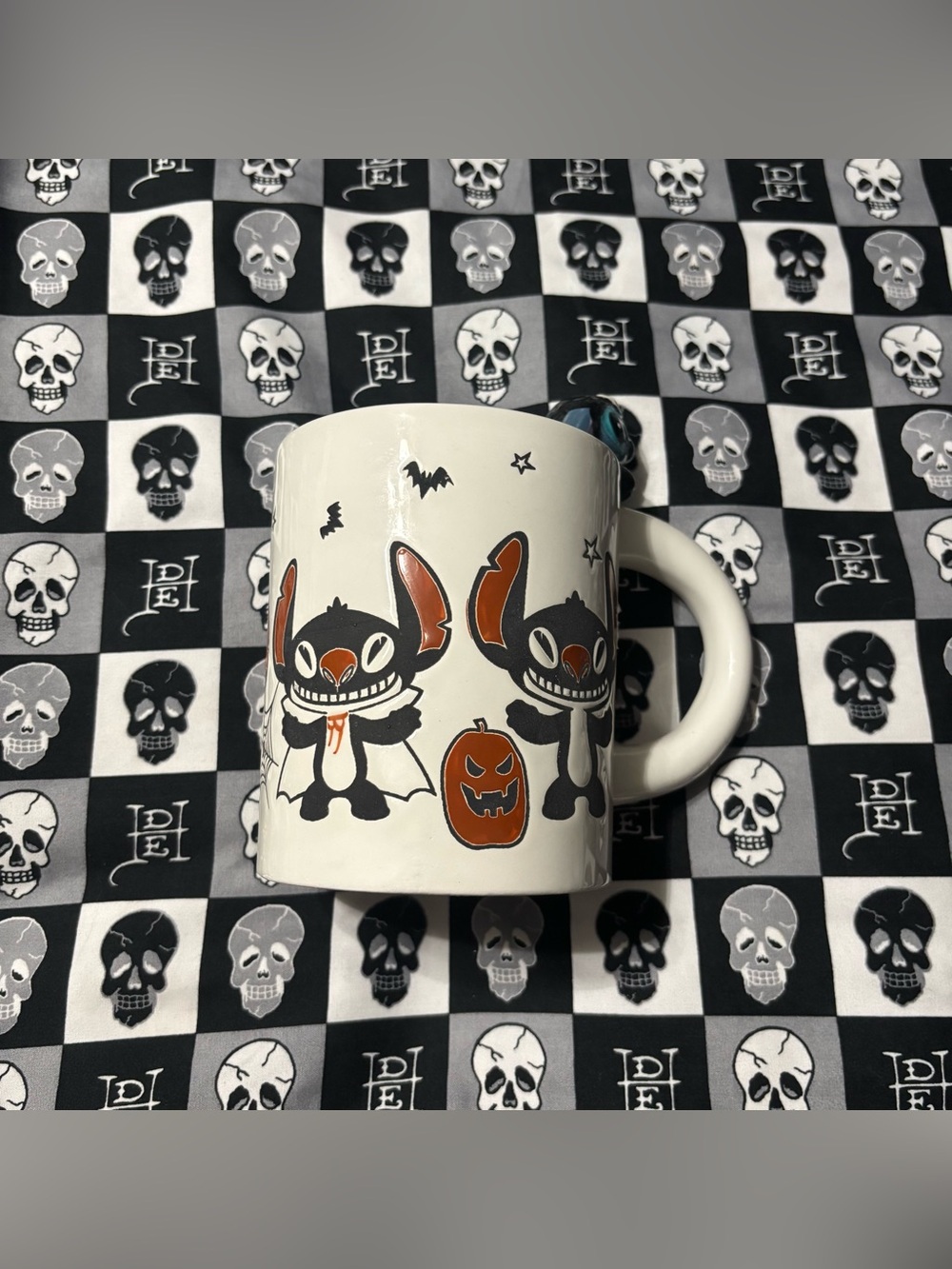 Disney Halloween Stitch Pumpkin Coffee Mug